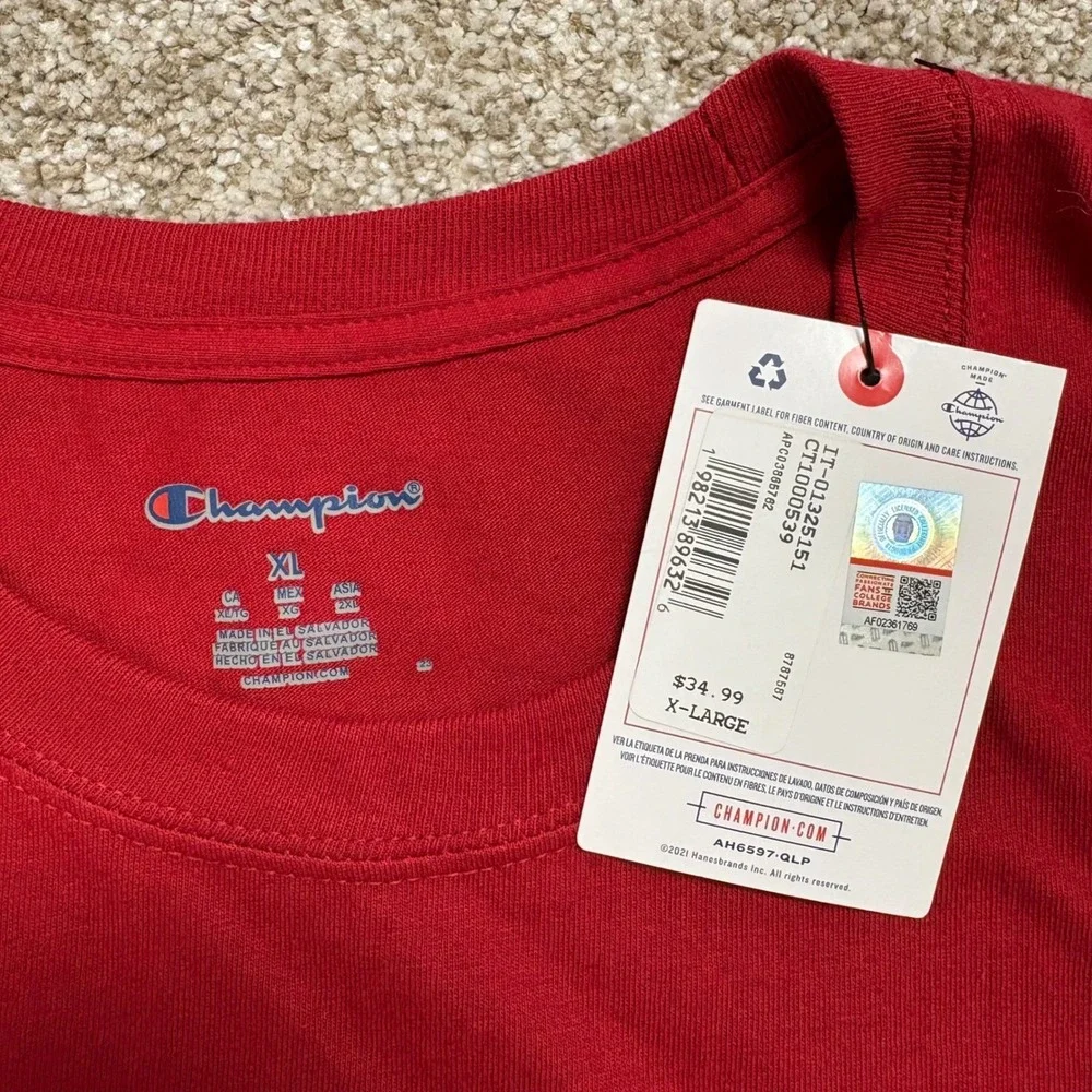 NWT Champion Oklahoma Sooners T-Shirt Mens XL Red SEC Graphic Tee Collegiate - Picture 4 of 6